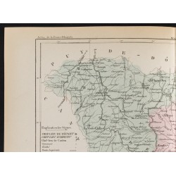 Gravure de 1855 - Carte du département de la Haute-Loire - 2