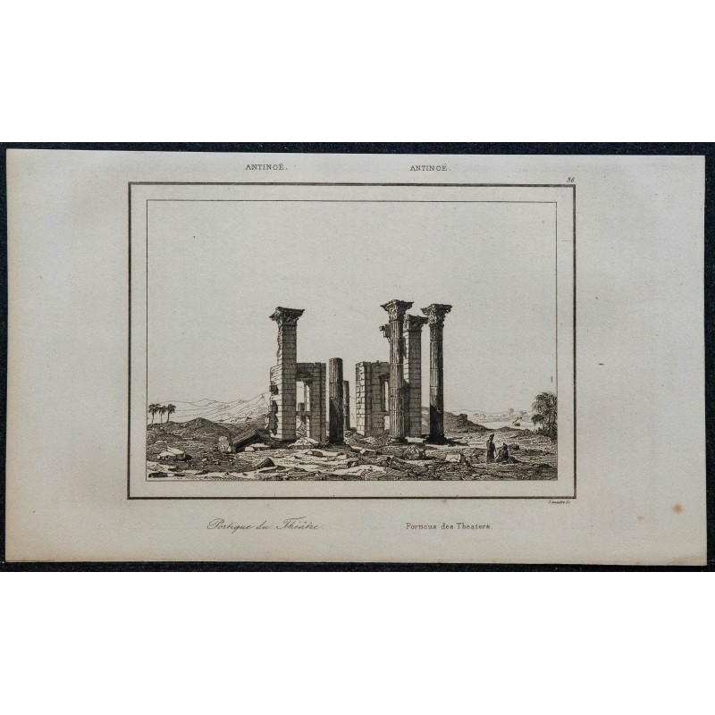 1839 - Portique du Théâtre à Antinoë (Antinoupolis) 1839 - Portique du Théâtre à Antinoë (Antinoupolis)