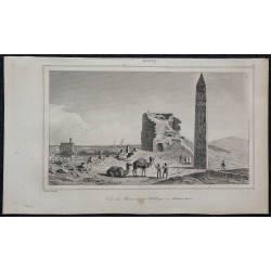 1839 - Tour des Romains et Obélisque à Alexandrie 