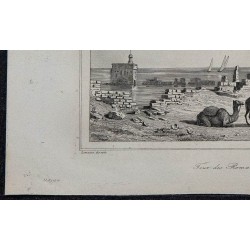 1839 - Tour des Romains et Obélisque à Alexandrie 