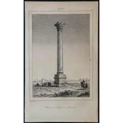 1839 - Colonne de Pompée à Alexandrie 