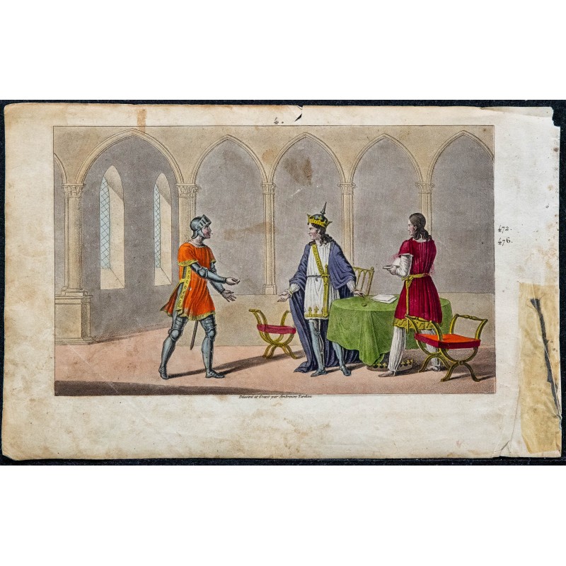 1825 - Childéric recevant la moitié de pièce d'or 1825 - Childéric recevant la moitié de pièce d'or