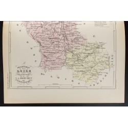 Gravure de 1855 - Carte du département de la Loire - 3