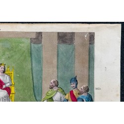 1825 - Caribert en tenue royale lors d'un conseil 