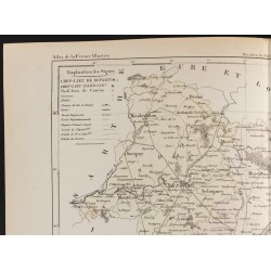 Gravure de 1855 - Carte du département du Loir et Cher - 2