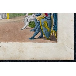 1825 - Caribert en tenue royale lors d'un conseil 