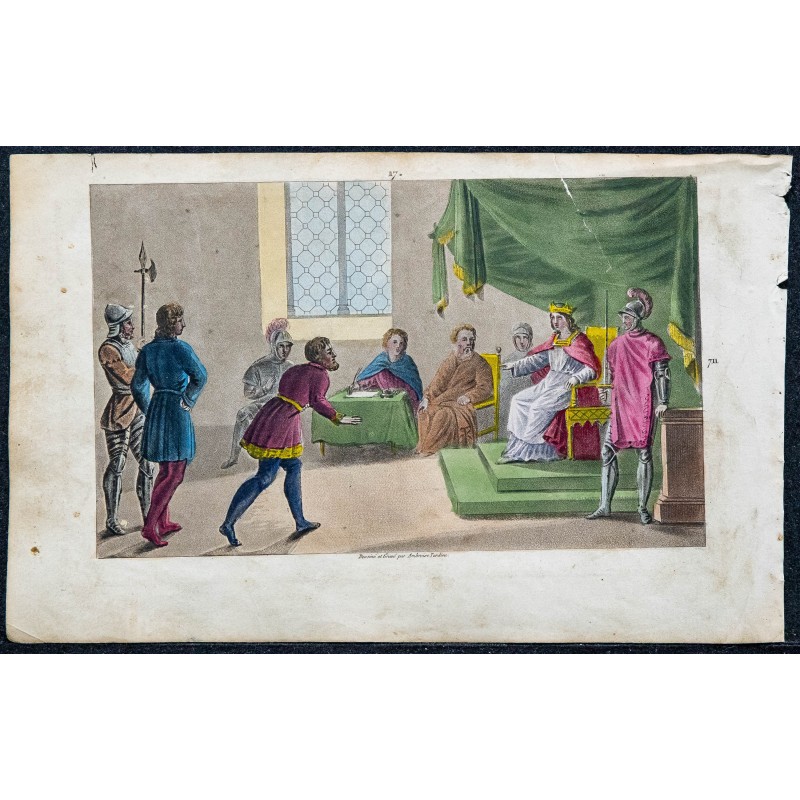 1825 - Childebert II le juste devant sa cour 
