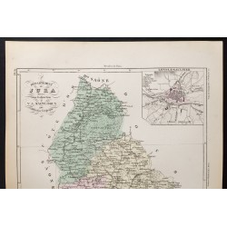 Gravure de 1855 - Carte du département du Jura - 2