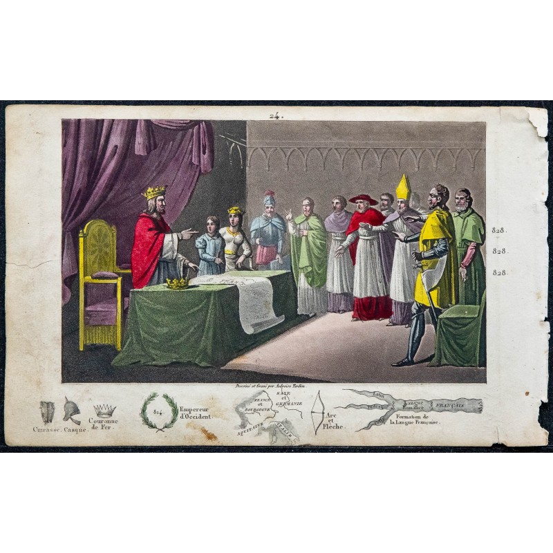 1825 - Louis I le Débonnaire partageant la monarchie 