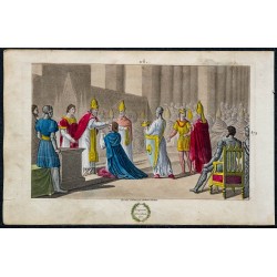1825 - Couronnement de Louis II le Bègue à l'abbaye de Saint-Denis 
