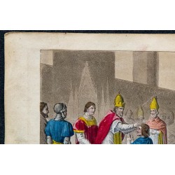 1825 - Couronnement de Louis II le Bègue à l'abbaye de Saint-Denis 