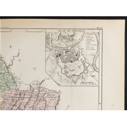Gravure de 1855 - Carte du département de l'Isère - 3