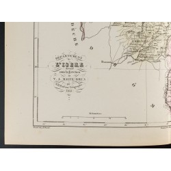 Gravure de 1855 - Carte du département de l'Isère - 4