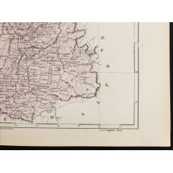 Gravure de 1855 - Carte du département de l'Isère - 5