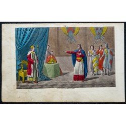 1825 - Roi Louis V devant sa cour 