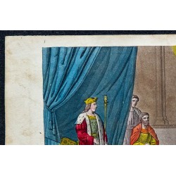 1825 - Roi Louis V devant sa cour 