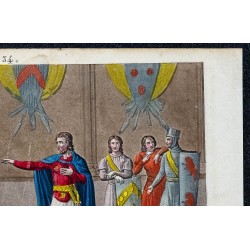 1825 - Roi Louis V devant sa cour 