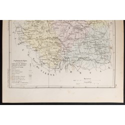 Gravure de 1855 - Carte du département de l'Indre - 3