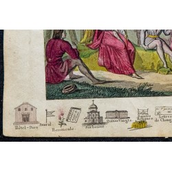 1825 - Saint Louis rendant la justice à Vincennes 
