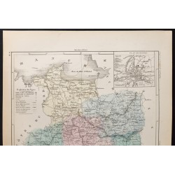 Gravure de 1855 - Carte du département de l'Ille et Vilaine - 2