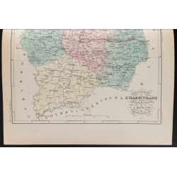 Gravure de 1855 - Carte du département de l'Ille et Vilaine - 3