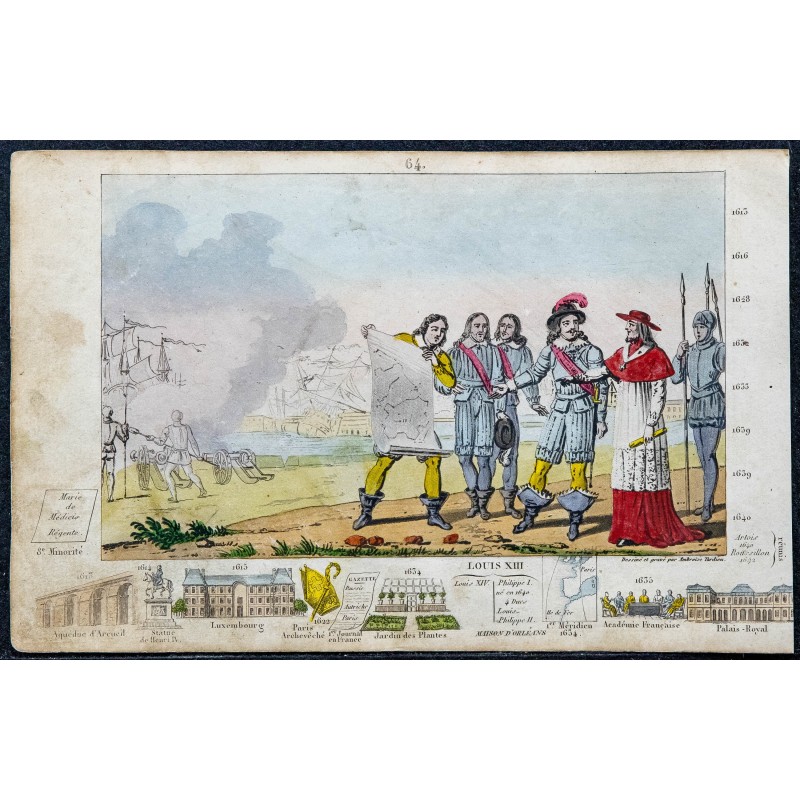 1825 - Louis XIII et Richelieu au siège de La Rochelle 