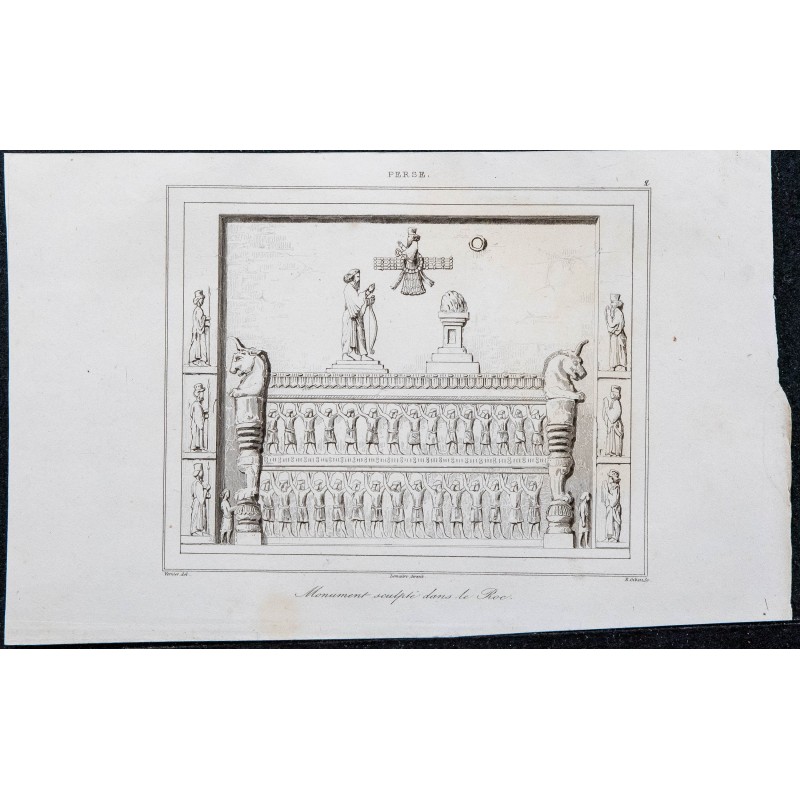 1841 - Monument sculpté dans le Roc 