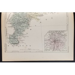 Gravure de 1855 - Carte du département de la Haute Garonne - 3