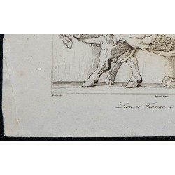 1841 - Bas-relief : Lion et Taureau à Persépolis 