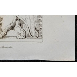 1841 - Bas-relief : Lion et Taureau à Persépolis 