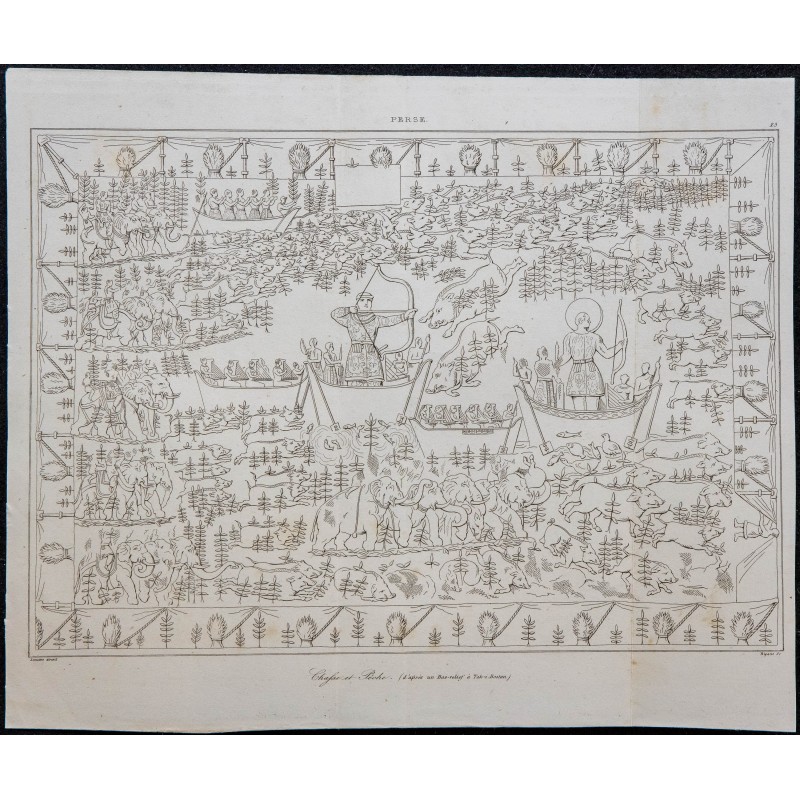 1841 - Chasse et pêche à Taq-e Bostan 