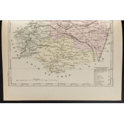 Gravure de 1855 - Carte du département d'Eure et Loir - 3