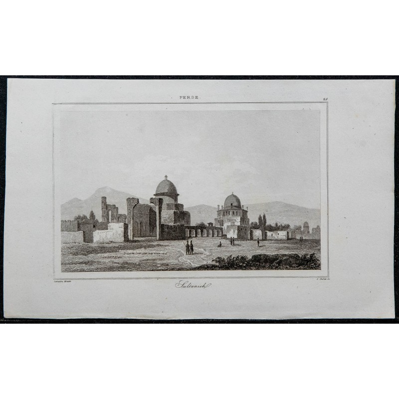 1841 - Vue extérieure du mausolée à Soltaniyeh 