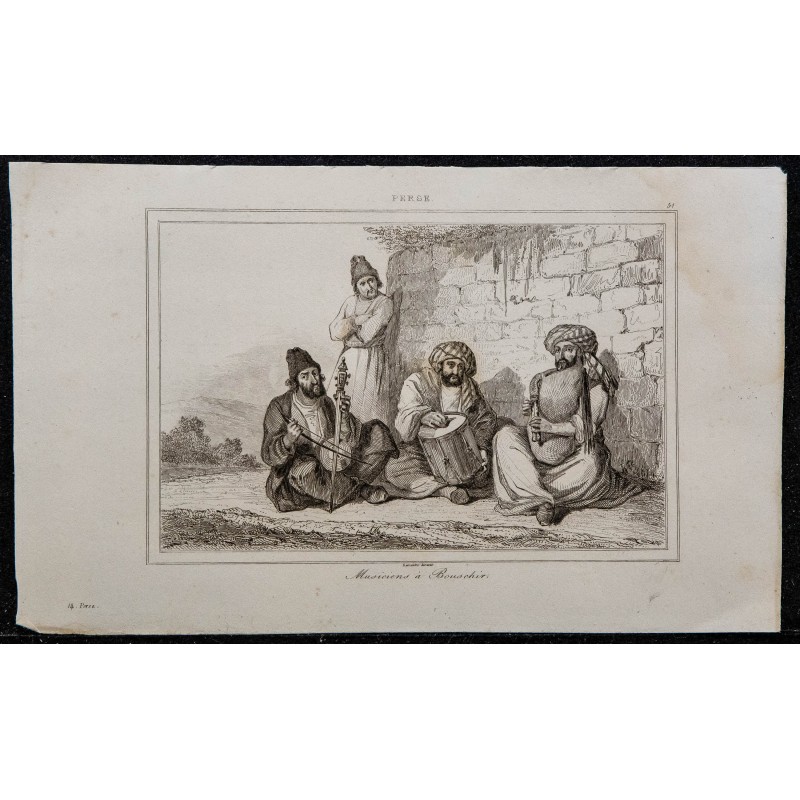 1841 - Musiciens à Bouschir  (Bouchehr) 