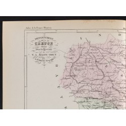 Gravure de 1855 - Carte du département de la Creuse - 2