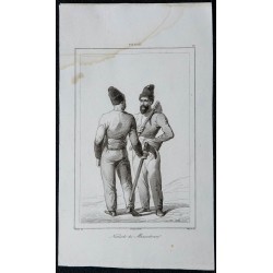 1841 - Portraits d'hommes en costume traditionnel du Mazandéran 