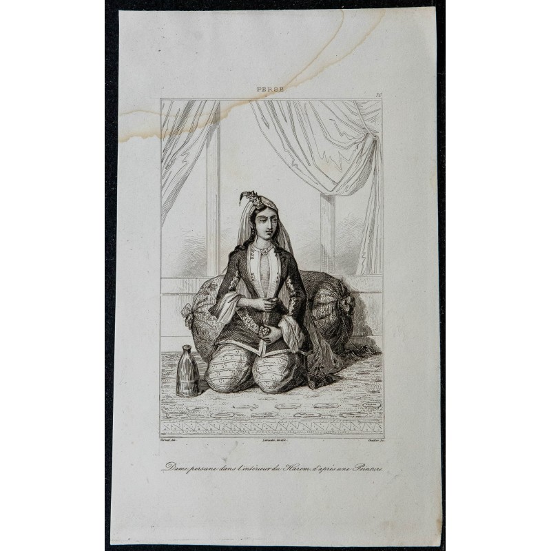 1841 - Portrait de femme persane dans un harem 