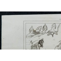 1841 - Scène de lutte extraites du Shahnameh 