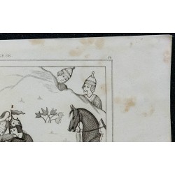 1841 - Scène de lutte extraites du Shahnameh 