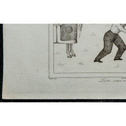 1841 - Scène de lutte extraites du Shahnameh 