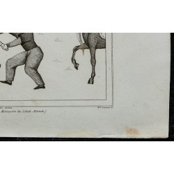 1841 - Scène de lutte extraites du Shahnameh 