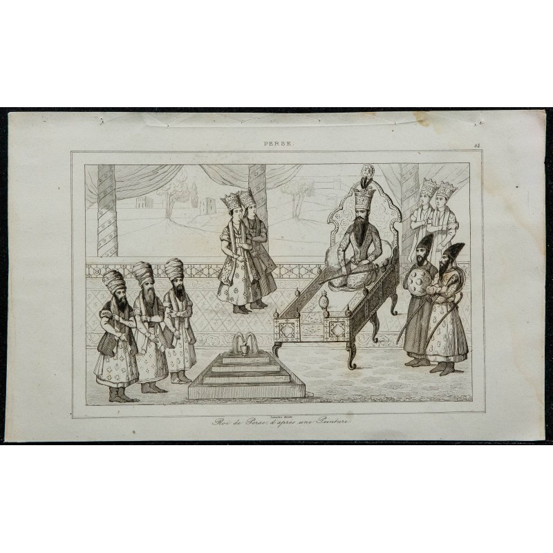 1841 - Roi de Perse sur son trône 