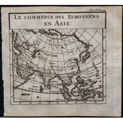 1743 - Carte du commerce des Européens en Asie 