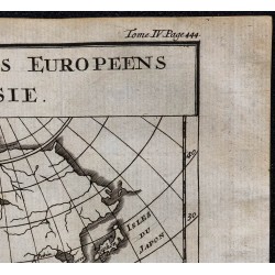 1743 - Carte du commerce des Européens en Asie 