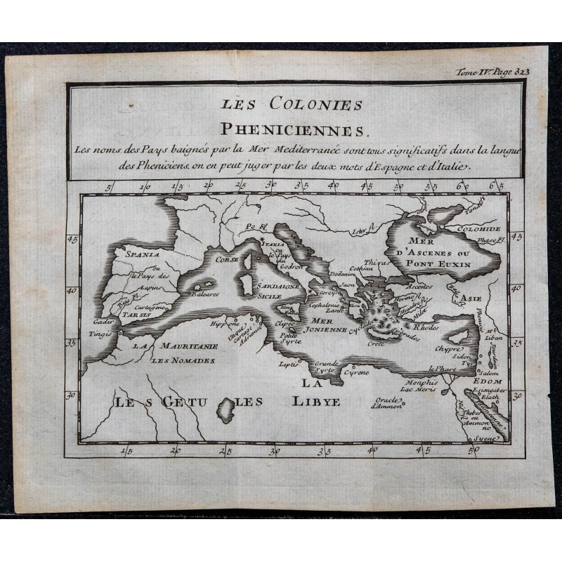 1743 - Carte des Colonies Phéniciennes 