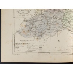 Gravure de 1855 - Carte du département du Calvados - 4