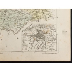Gravure de 1855 - Carte du département du Calvados - 5