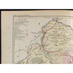 Gravure de 1855 - Carte du département des Bouches du Rhône - 2