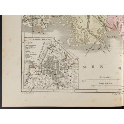 Gravure de 1855 - Carte du département des Bouches du Rhône - 4