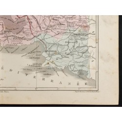 Gravure de 1855 - Carte du département des Bouches du Rhône - 5